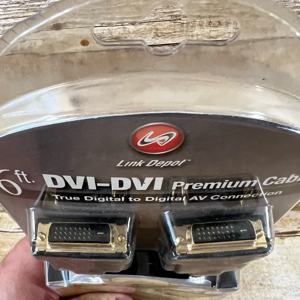 Link Depot 6ft DVI-D‎ to DVI-D Premium Cable Gold Plated 24 Pin Dual Link Black